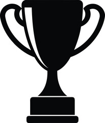 simple trophy reward black silhouette vector on wh.eps