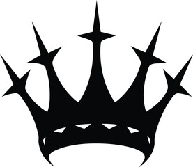 thorned crown black silhouette vector illustration.eps