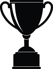 trophy reward pedestal black silhouette vector on .eps