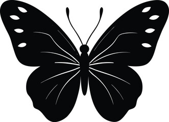 valentine s butterfly black silhouette vector illu.eps