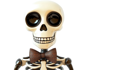 Cute cartoon skeleton on Halloween