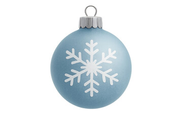 Blue christmas ornament bauble with snowflake design