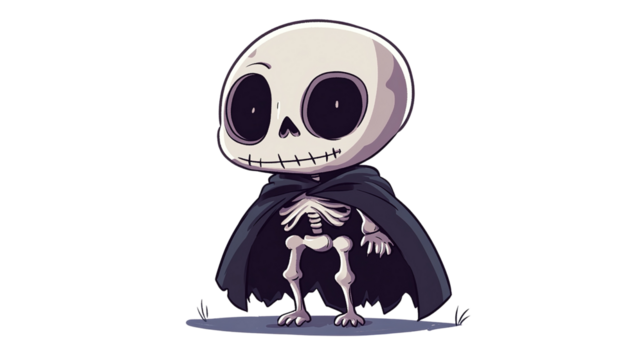 Cute cartoon skeleton - Powered by Adobe