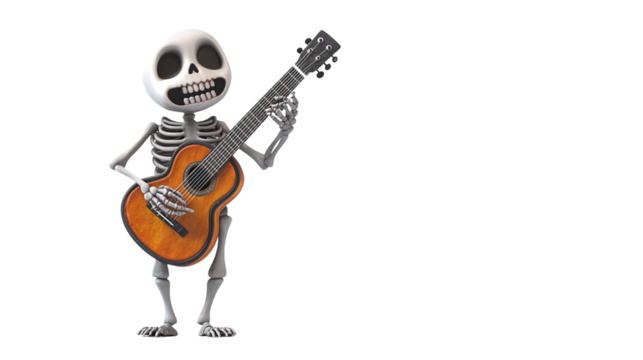 Cute cartoon skeleton