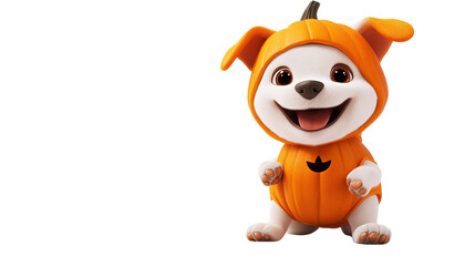 Fototapeta premium Dog and Pumpkin