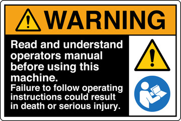 Obraz premium 42 WARNING Refer To Instructi...
