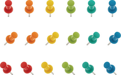 set of colorful footprints