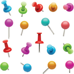 colorful push pins