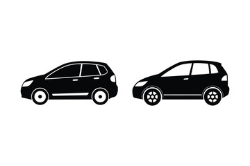 hatchback silhouette vector illustration