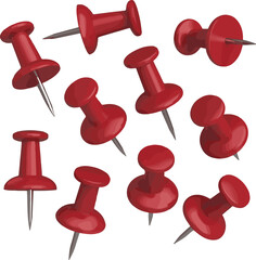 red push pins