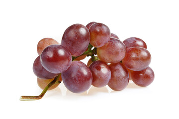 Grapes are very fresh on a white background.