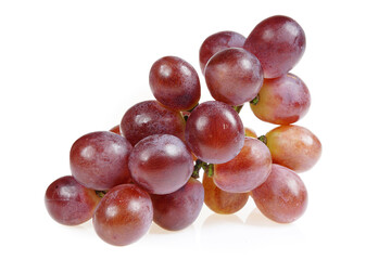 Grapes are very fresh on a white background.
