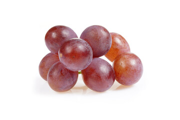 Grapes are very fresh on a white background.
