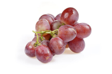 Grapes are very fresh on a white background.