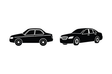 Obraz premium sedan silhouette icon vector illustration 