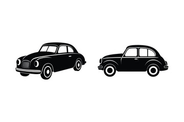 Fototapeta premium vintage car silhouette ector illustration 