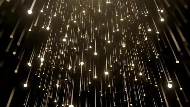 White Luminous Blur Circles Descend on Dark Backdrop Cycle 4k Video Descending Bokeh Lights in Rows Descending Bokeh Lights in Rows Glowing Blurred Bokeh Circles in Vintage Style&nbsp;