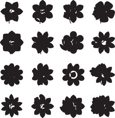 Botanical Silhouettes: a collection of botanical shapes in stark black, perfect for adding a touch of nature-inspired design.
