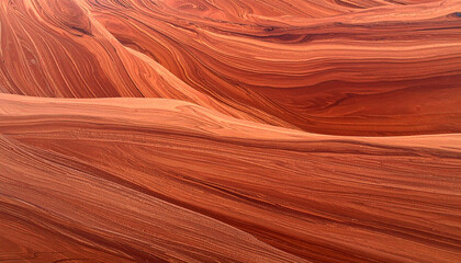 Obraz premium Red Rock Ripples: An immersive view showcasing a wave-like pattern of red rock formations, exhibiting the raw beauty of geology and the artistry of nature's sculpturing.