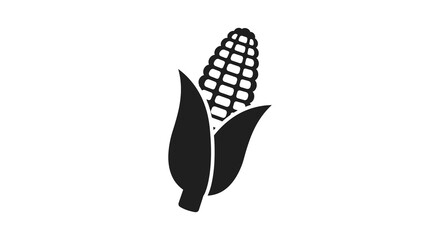 A striking black and white image of a corn cob silhouette