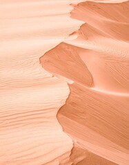 Sand dune formations, pale peach