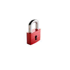 Fototapeta premium Red Padlock Security Protection Privacy Digital Safe