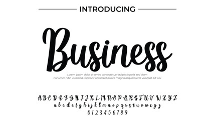 Business - Elegant Script Font for Smooth Handwritten Design and Creative Typography