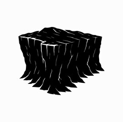 Glacier Silhouette – Arctic Ice Cliff Vector