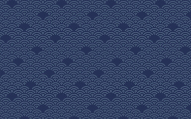 和柄の青海波の背景デザイン素材