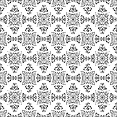 monochrome black and white seamless pattern vector design