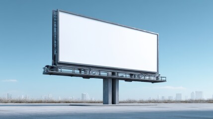 Fototapeta premium Blank Billboard Mockup - Modern Highway Advertising Space.