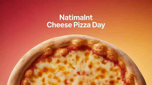 Close-up of a cheese pizza with melted cheese and tomato sauce, celebrating National Cheese Pizza Day