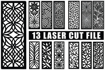 Laser cut file patterns for modern wall decor