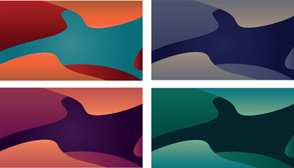 MODERN AND MINIMALIST WAVY SHAPES BACKGROUND - DESIGN