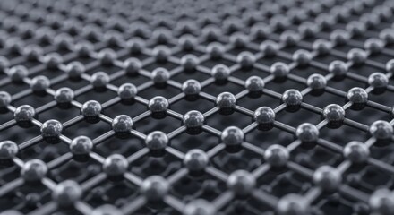 Networked sphere grid: a captivating abstract design representing connectivity and complexity