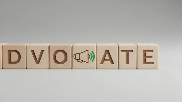 Advocate: Wooden Blocks Spelling Out a Powerful Message