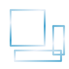 photo frame on blue leement simple 