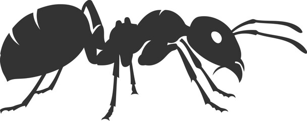 Vector of an ant insect silhouette illustration