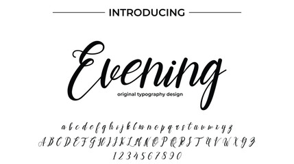 Evening - Elegant Script Font for Smooth Handwritten Design and Creative Typography