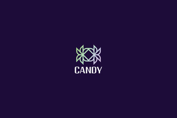 Attractive floral candy logo