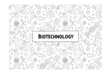 Innovative biotechnology research developments in laboratories scientific studies clean environment dynamic perspective. Vector illustration