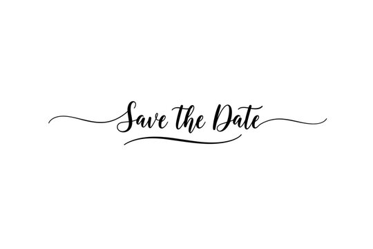 Save the date announcement wedding planning graphic design elegant setting event invitation. Vector illustration
