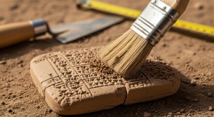 Delicate cleaning unearths ancient cuneiform text on clay tablet revealing historical secrets for