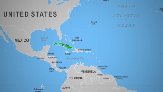 Cuba cityscape coastline animation countryside landscape tropical setting