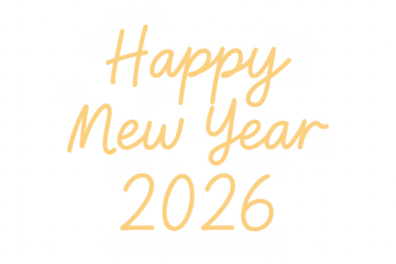 Happy new year 2026 greeting text celebrating future holiday