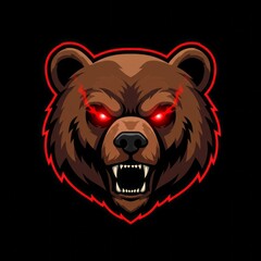 Bear mascot illustration with strong and fierce style. Perfect for esport logo, sports team emblem, gaming character, and branding design.