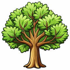 green tree with green leaves