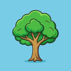 green tree with green leaves