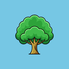 green tree with green leaves