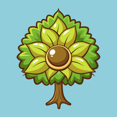 sunflower on a white background